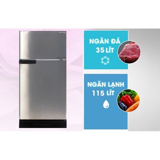 Tủ lạnh 2 cánh sharp 165 lít inverter sj-x176e-dss