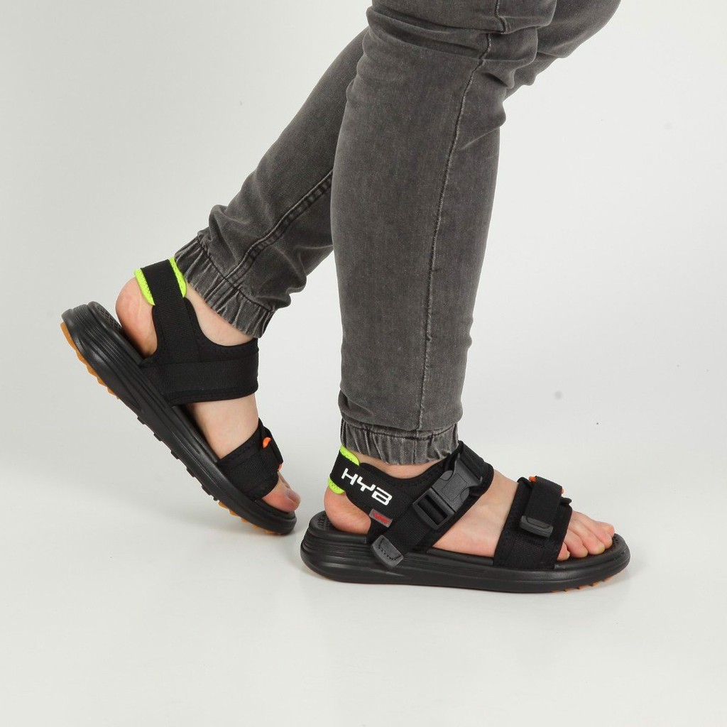 Sandal Vento Nam Nữ NB38 Màu Đen Cốm