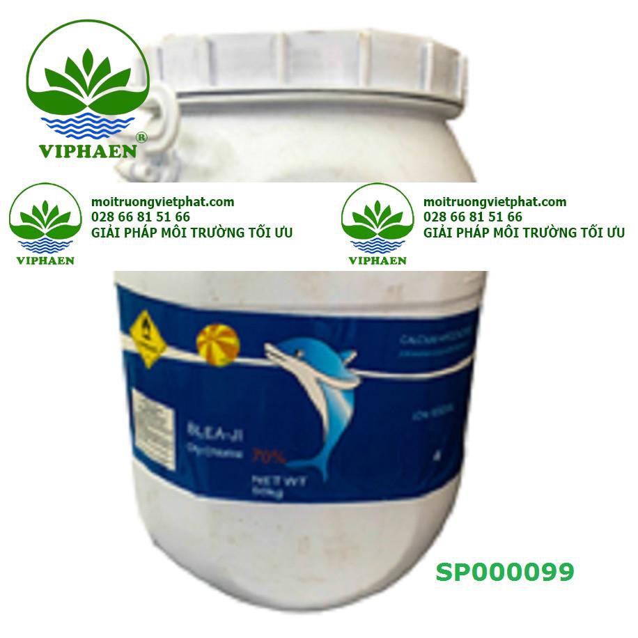 Bột hóa chất clorua vôi khử trùng Chlorine 70% Blea-Ji Cá heo Trung Quốc (Thùng 50 kg)