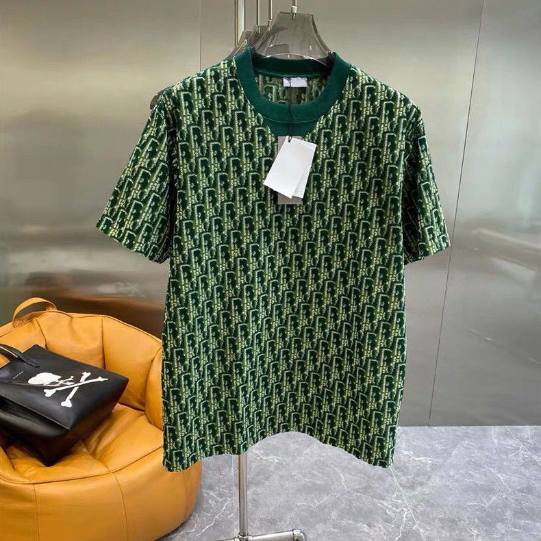 Mới Áo Thun Cotton Ngắn Tay In Họa Tiết Dior Size M-5XL