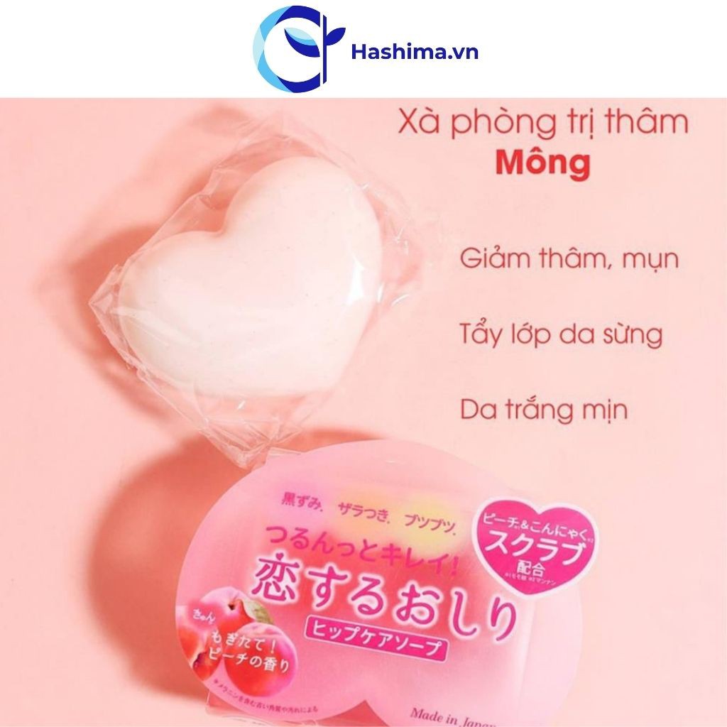 Xà phòng giảm thâm mông Pelican For Back 80g chính hãng Nhật Bản - Loại bỏ lớp da chết, làm sạch các lớp sừng