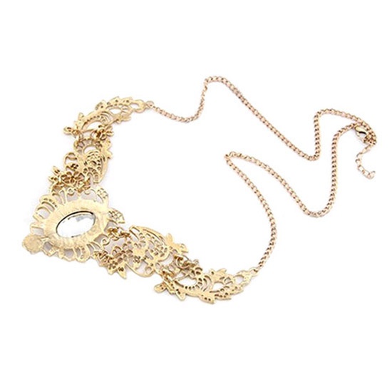 Dây chuyền mạ vàng đính đá sang trọng thời trang cho nữ