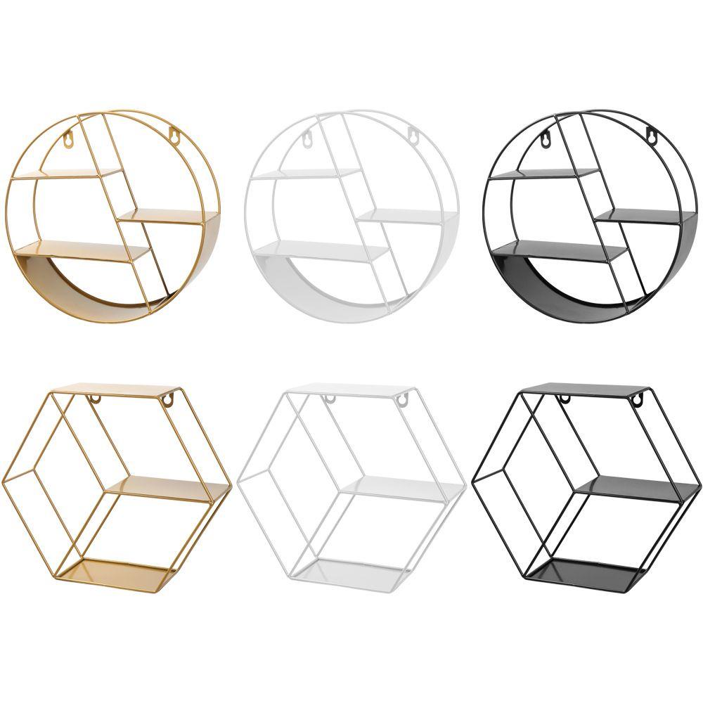 Kệ Treo Tường Để Chậu Hoa Hình Lục Giác Tròn