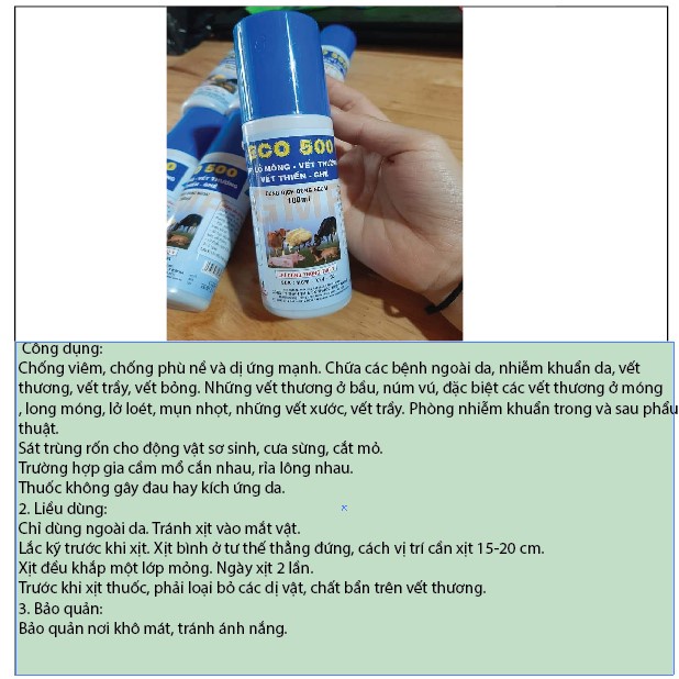 [Giá tốt] NAPHAVET ECO 500 100ML (XỊT MÓNG) - Lở móng, vết thương, vết thiến, ghẻ Bổ sung vitamin và dinh dưỡng