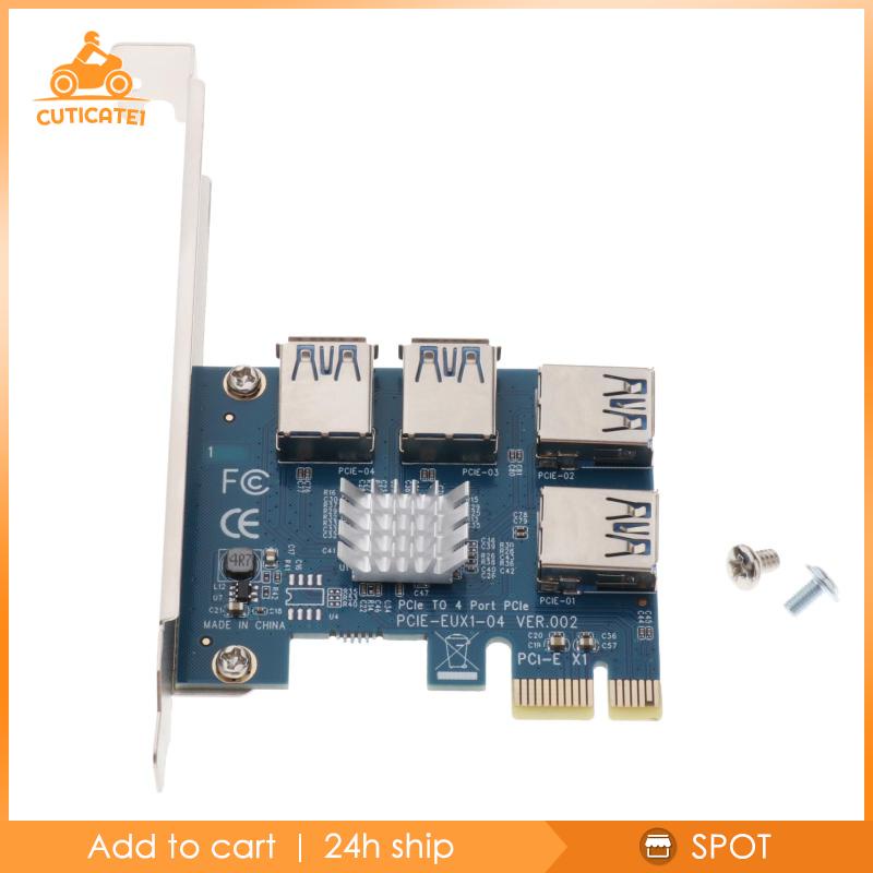 Card Chuyển Đổi Pci-E 1 Sang 4 Usb 3.0 Pci Express 16x Khe Cắm Thẻ