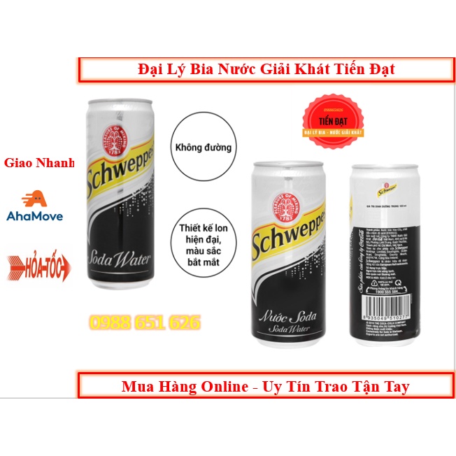 Thùng 24 Lon Soda Schweppes 330ml