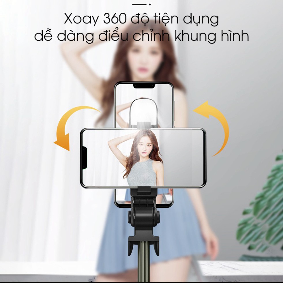 Gậy chụp ảnh XT-02, gậy tự sướng có bluetooth 3 chân đa năng,selfie , chụp hình, giá đỡ điện thoại, lives | BigBuy360 - bigbuy360.vn