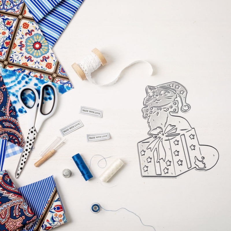 Khuôn Cắt Giấy Kim Loại Hình Mèo Đáng Yêu