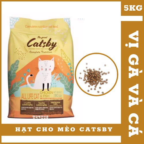 (HÀNG CHÍNH HÃNG) Hạt Khô Hàn Quốc cho Mèo CATSBY 5kg Siêu Dinh Dưỡng Giúp Duy Trì Thị Lực Và Trái Tim Khỏe