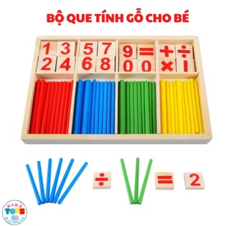 Đồ Chơi Toán Học Bộ que Tính Gỗ Cho Bé Phát Triển Tư Duy Đếm Số Shop Toykidshn, HTG