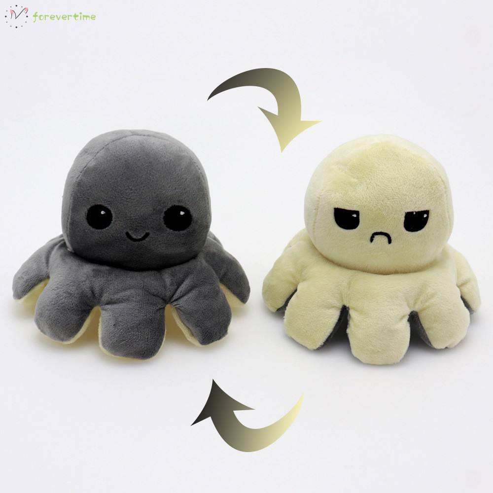 #Búp bê bạch tuộc# TIKTOK FLIP CUTE REVERSIBLE BIPOLAR TEETURTLE OCTOPUS TOY PLUSH TEETURTLE MOOD SWITCHER