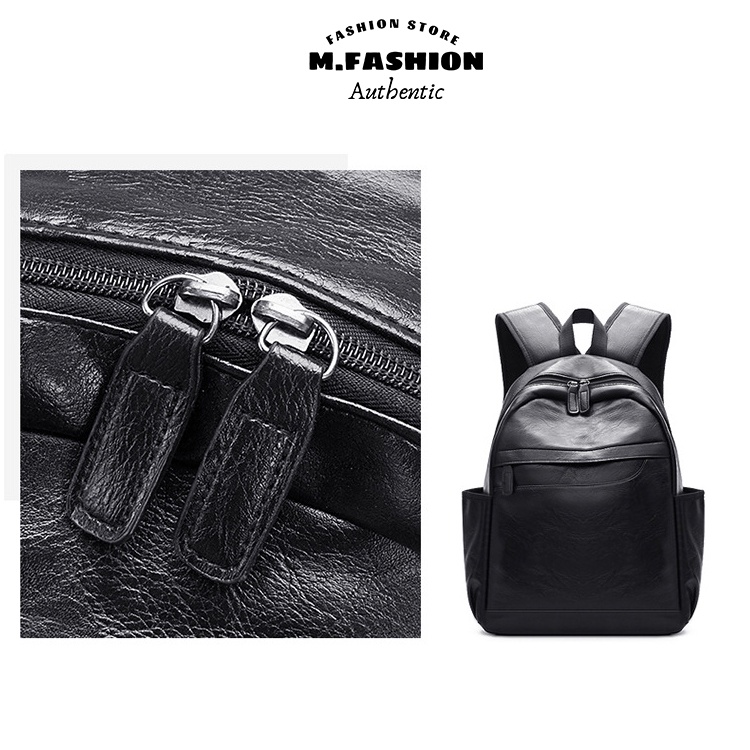 Balo da nam , Balo thời trang MCM  Hàn Quốc MF 330 da cao cấp, size laptop 15inch