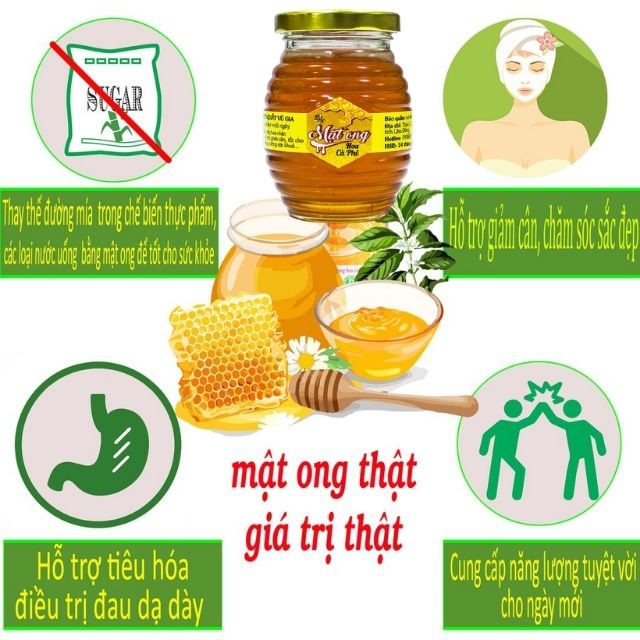 [NGUYÊN CHẤT] Mật Ong Hoa Cà Phê nguyên chất Dak Lak, Loại đặc biệt có vị thanh ngon, vàng óng, nhà nuôi nguyên chất100% | BigBuy360 - bigbuy360.vn