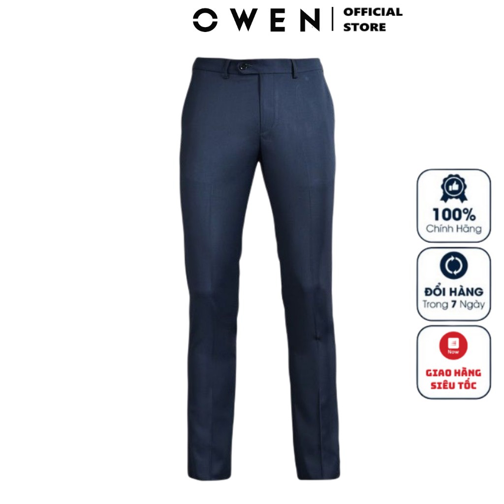 Quần Tây Nam Owen QS80712 Quần Âu Nam Màu Xanh Navy Dáng Slim Fit