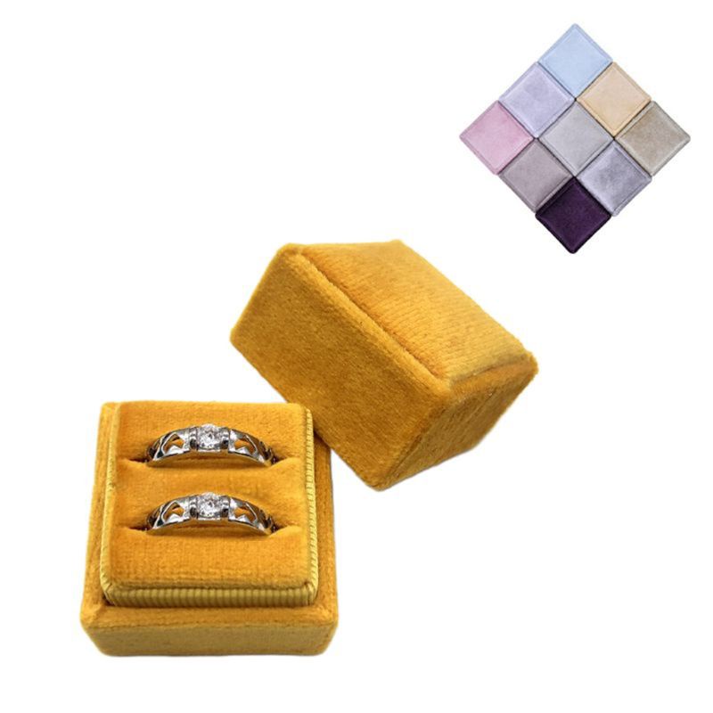 Giá Đỡ Trưng Bày Nhẫn Đôi Phong Cách Vintage Có Nắp Tháo Rời Được Dành Cho Ngày Valentine