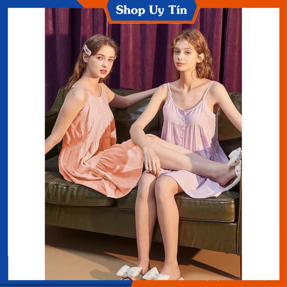 [Hàng Cao Cấp] -  Đầm 2 Dây Mặc Nhà Dáng Xòe | BigBuy360 - bigbuy360.vn