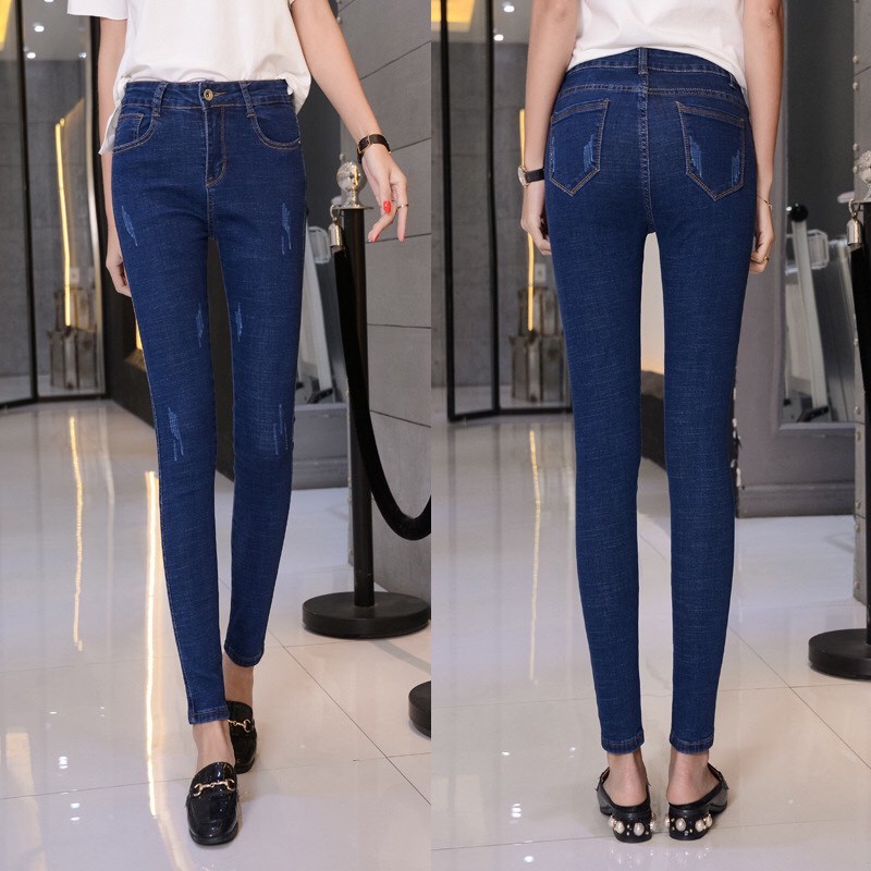 Quần jean nữ 💖FREESHIP💖 Quần bò nữ lưng cao dáng ôm co giãn chuẩn form | BigBuy360 - bigbuy360.vn
