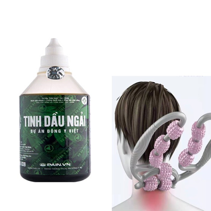 Tinh dầu ngải cứu 500ML và con lăn Massage