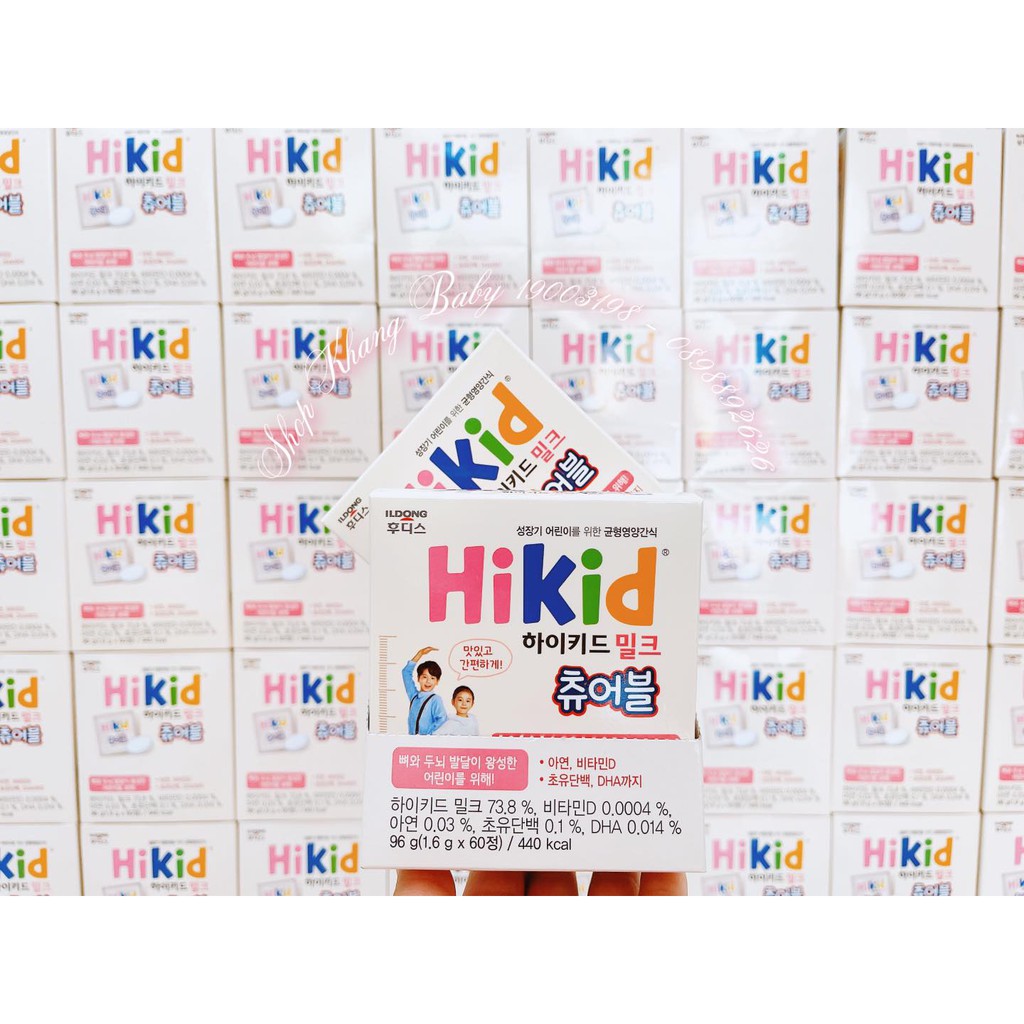 Sữa Hikid viên dạng kẹo cho bé hộp 60 viên - Shop Khang Baby