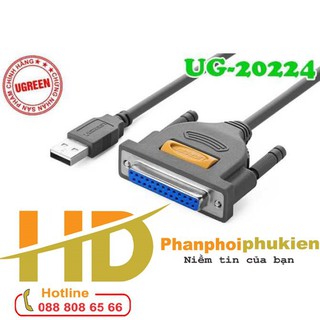 Cáp máy in USB to LPT DB25 Parallel dài 2m Ugreen 20224