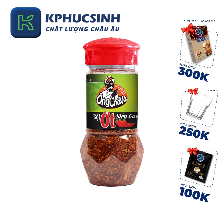 Bột ớt siêu cay Ông Chà Và 40g KPHUCSINH - Hàng Chính Hãng