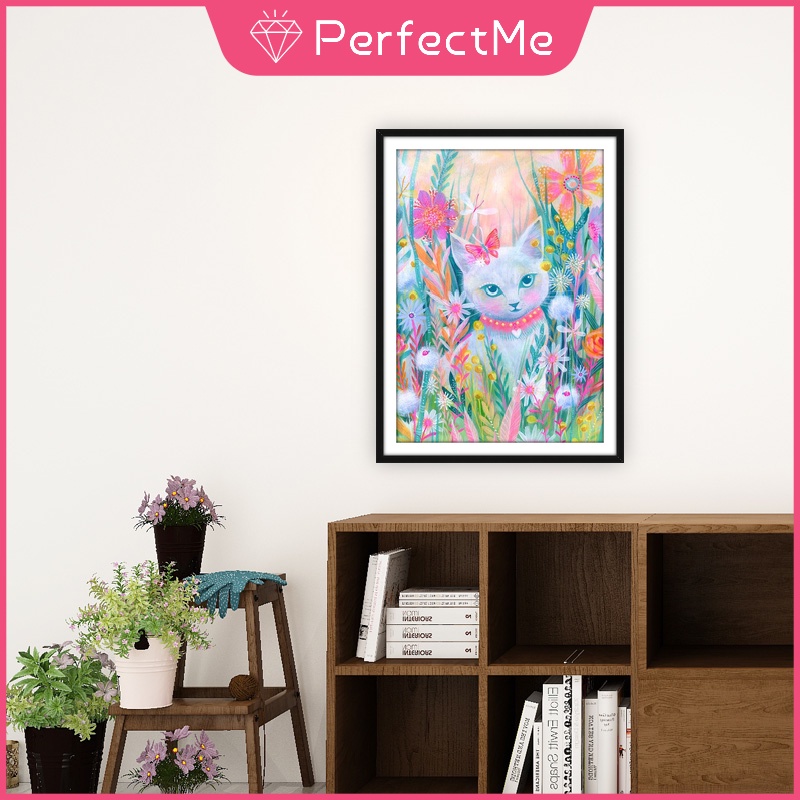 Bộ Tranh Đính Đá 5D Tự Làm 30 X 40Cm Hình Mèo Nhiều Màu Trang Trí Nhà Cửa