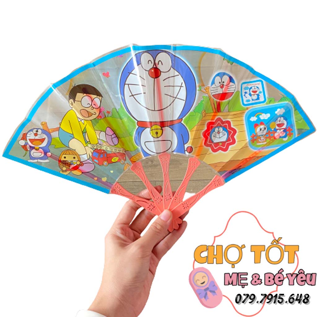 Đồ chơi quạt tay hình các nhân vật hoạt hình bằng nhựa - Quạt tay cho bé