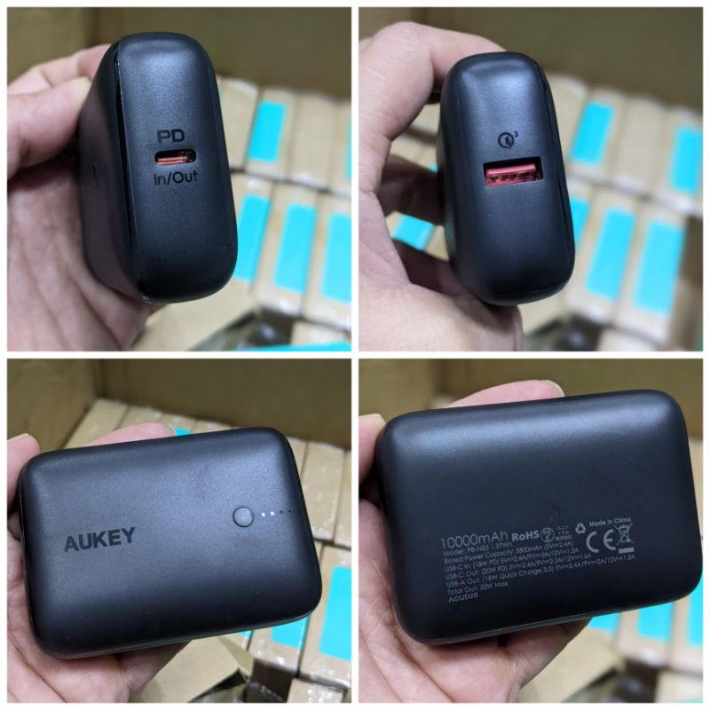 Pin dự phòng Aukey PB-N83 10000mAh PD 20W siêu nhỏ gọn