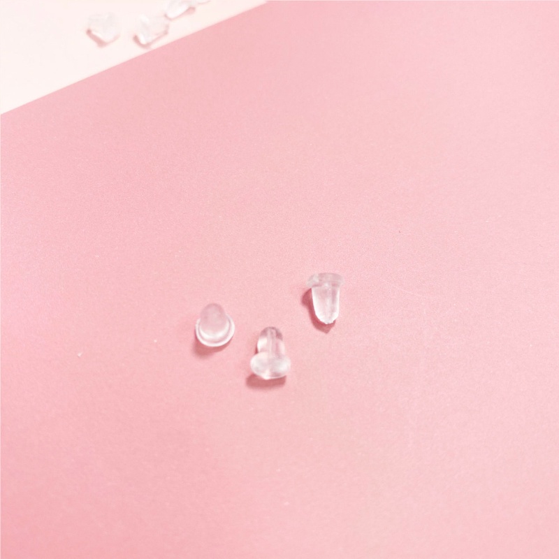 Nút gài bông tai cao su silicone JIUDUOLAN chống rơi không gây dị ứng thiết kế thông dụng