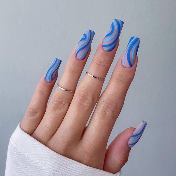 Sticker Nails 3D Swirls Xoáy Màu | Hình Dán Móng