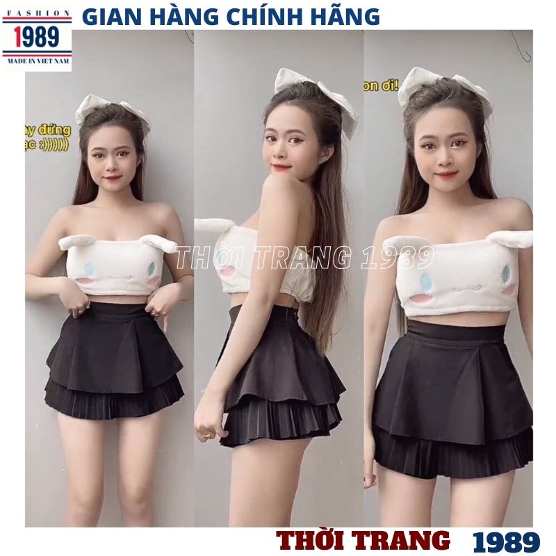 Chân váy xếp ly dưới 2 tầng kiểu dáng hàn quốc ulzzang có quần bên trong lưng cao tennis ngắn dáng xòe -PHƯƠNG VŨ 1989