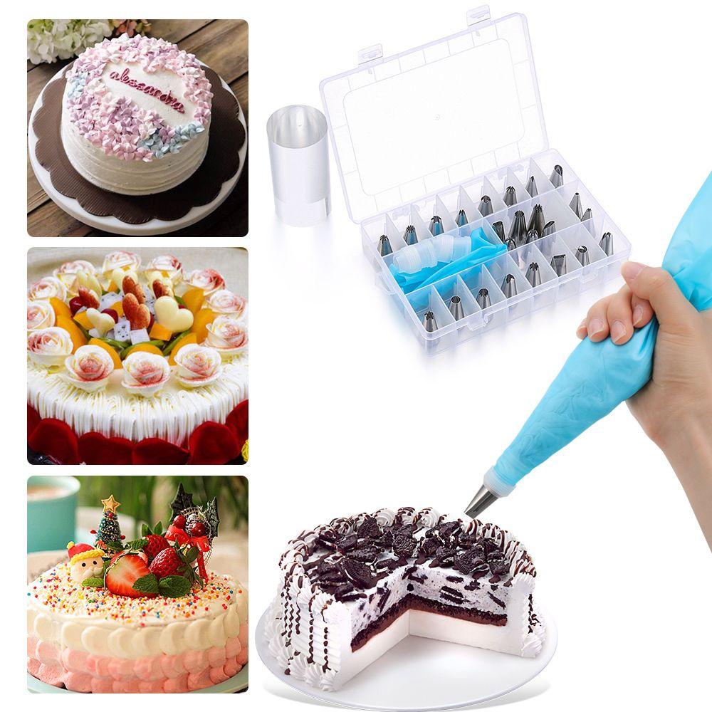 CONOPERY Bộ 24 Đuôi Bắt Bông Kem Trang Trí Bánh Bằng Thép Không Gỉ
