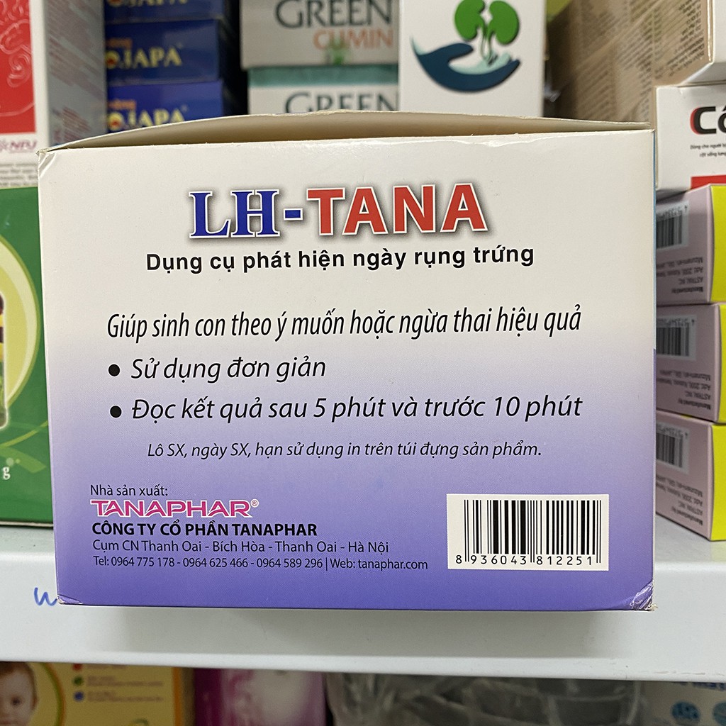 Que Thử Rụng Trứng Lh-Tana Hộp 12 Que - Dụng Cụ Phát Hiện Ngày Rụng Trứng