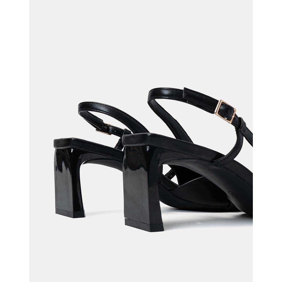 Giày Cao Gót 7cm Thời Trang JUNO Slingback Phối Khoá Trang Trí CG07115