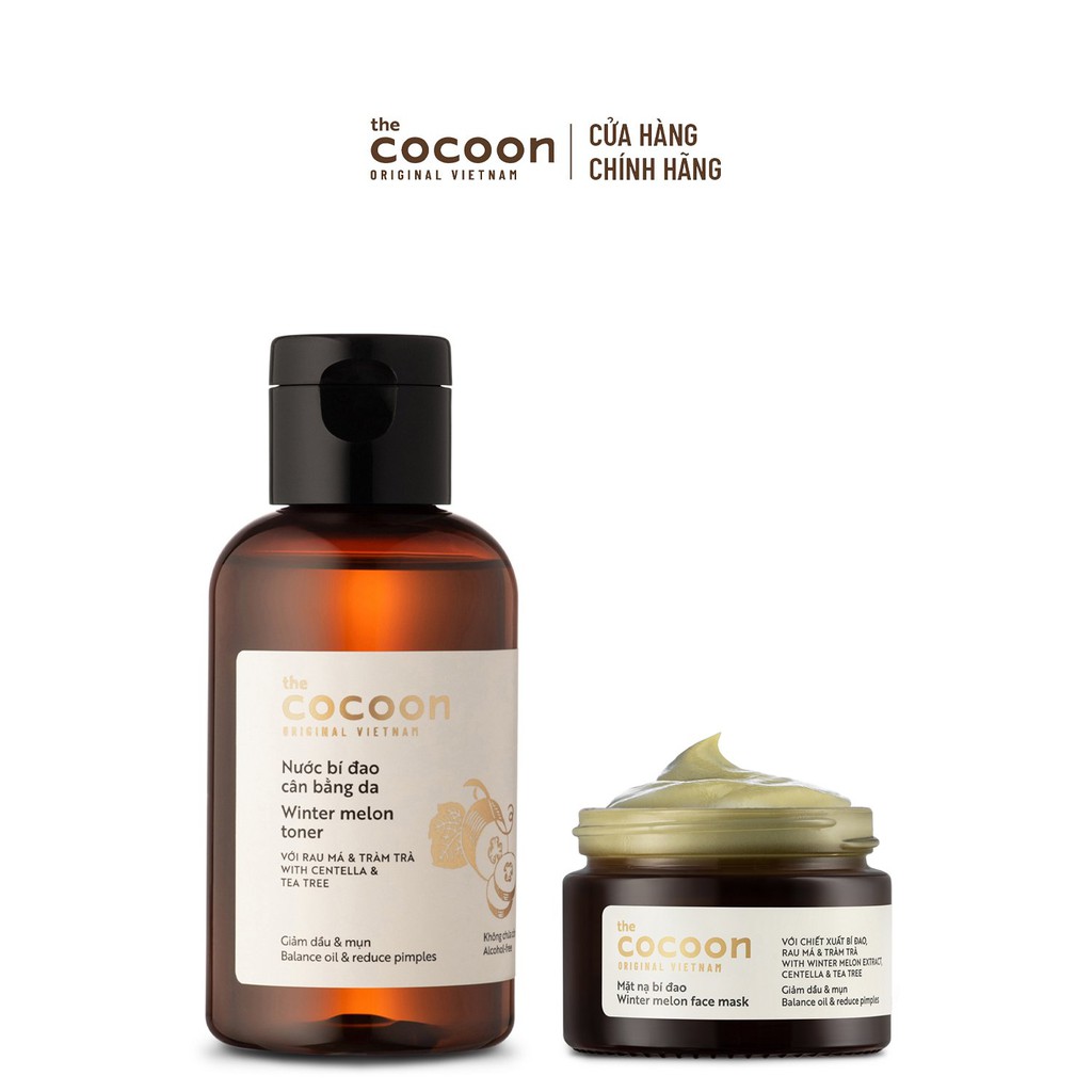 Combo Nước bí đao cân bằng da 140ml + Mặt nạ bí đao 30ml Cocoon | BigBuy360 - bigbuy360.vn