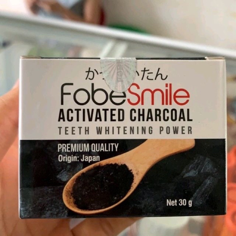 Bột Trắng Răng Than Tre Hoạt Tính Fobe Smile của Nhật Bản- Hũ 30gr