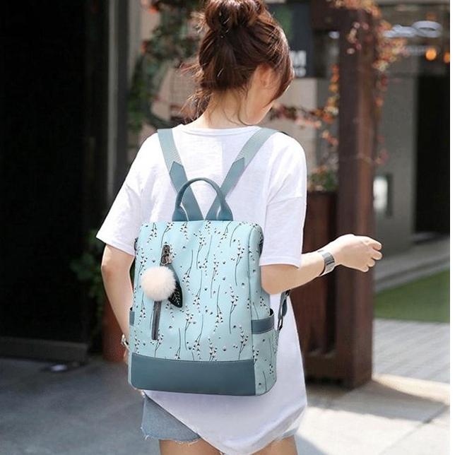 Balo Nữ Chống Nước Màu Xanh Dương Kanata TA394B2 Nhập Khẩu Hàn Quốc Cao Cấp
