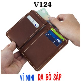 Ví nam mini da bò sáp Mexico V124