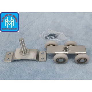 Bánh xe treo cửa lùa loại lớn rộng 4 cm loại dùng cho máng lớn, bánh xe treo cửa lùa