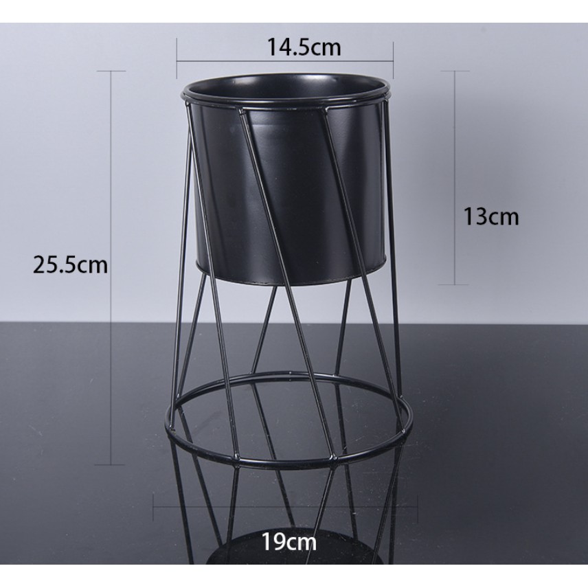 Chậu Trồng Cây Đã Bao Gốm Chân Kê Như Hình - Chậu Thiếc Trồng Cây Siêu Xinh