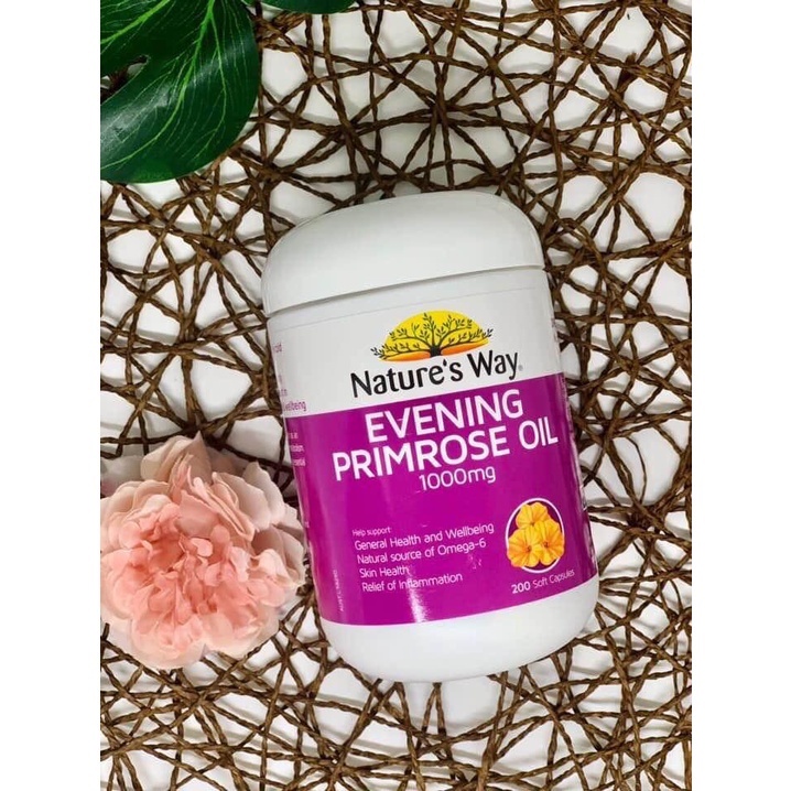 Viên Uống Hỗ Trợ Cân Bằng Nội Tiết Tố Nữ Nature's Way Evening Primrose Oil 200 Viên-anh thảo