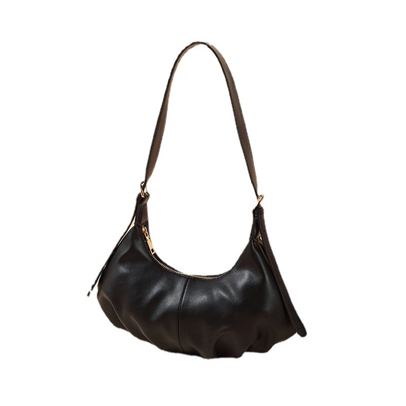 Túi đeo vai kiểu dáng bánh bao phối dây khóa kéo phong cách Hàn Quốc thời trang cho nữ IELGY