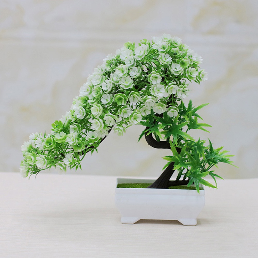 Cây cảnh bonsai nhân tạo để bàn trang trí văn phòng/sân vườn đẹp mắt