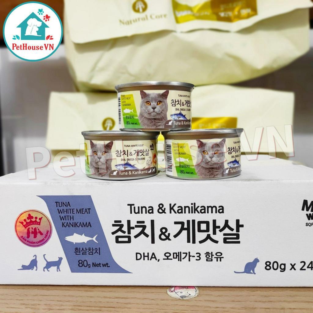 Thùng 24 Lon Pate MEOWOW Mix Đủ 6 Vị Cá Ngừ Trắng Nguyên Miếng Dành Cho Mèo Nhập Khẩu Hàn Quốc