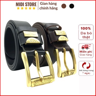 Dây Thắt lưng nam cao cấp da bò thật 100% nguyên tấm, dây lưng nam cao cấp khóa gài đồng nguyên khối TL01