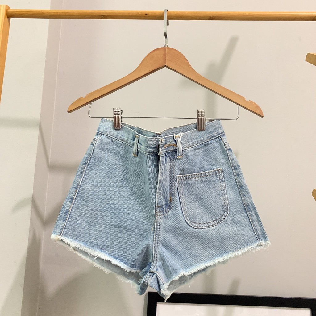 Quần short jean nữ lưng cao King168 , quần short nữ cao cấp SQ04