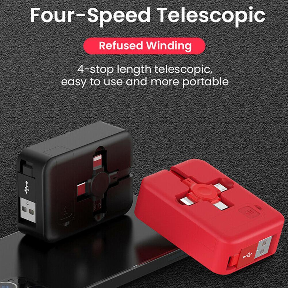 Cáp Sạc Điện Thoại Di Động Ba Trong Một Cổng Type c Có Thể Thu Gọn Cho Huawei Y0X1