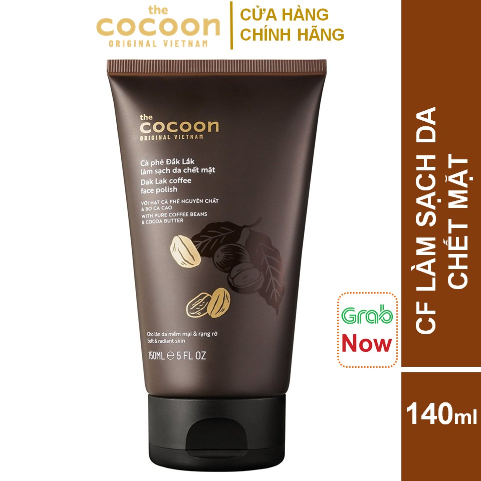 [CHÍNH HÃNG] Cà Phê Đắk Lắk Làm Sạch Da Chết Mặt Cocoon 150ml (Face scrub)