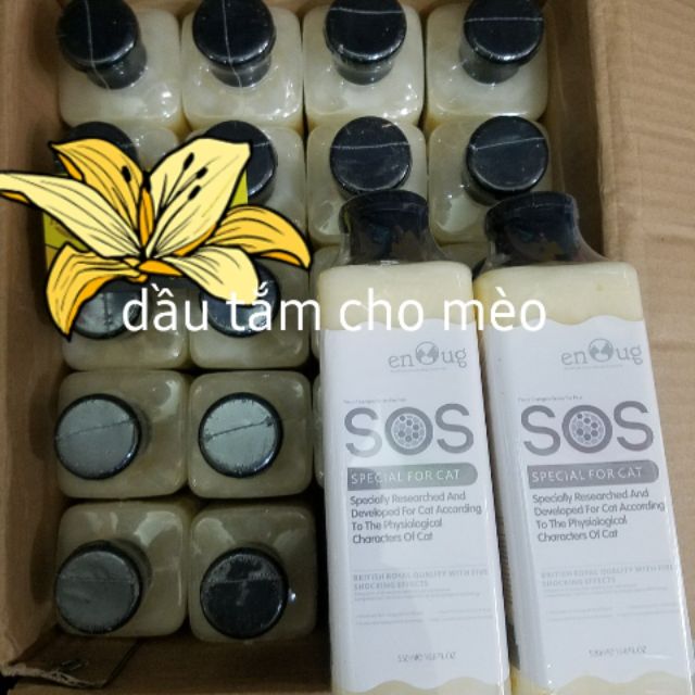 DẦU TẮM SOS CHO MÈO, GIÚP LÔNG MỀM MƯỢT 530ML