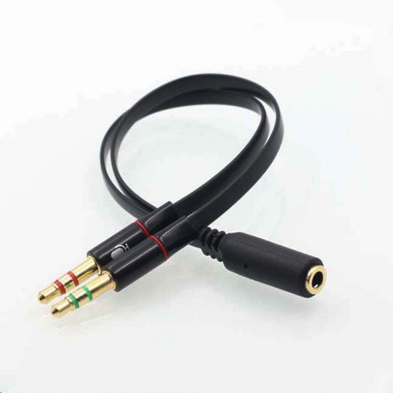 Cáp gộp audio và mic 2 vào 1 ra 3.5mm âm (cáp chuyển tai nghe điện thoại cho máy tính PC)